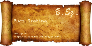 Bucz Szabina névjegykártya